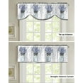 thumbnail image 2 of Lavender Flowers Watercolor Bottle Plaid Window Curtain Living Room Kitchen Cabinet Tie-up Valance Curtain Rod Pocket Valance, 2 of 6