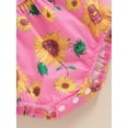 thumbnail image 6 of Bagilaanoe Newborn Baby Girl Summer Rompers Sunflower Print Sleeveless Bodysuits + Headband 3M 6M 12M 18M Infant One Piece Jumpsuit, 6 of 7