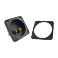 thumbnail image 1 of Hahiyo Caja De Altavoz Cuadrada Copa Terminal Soporta Mayor Presión De Sonido Menos Resonancia Conecte De Forma Segura Conector De Poste Negro Para Caja De Subwoofer Altavoces De Torre Cuadrado De 2 V, 1 of 1