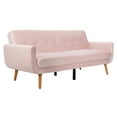 thumbnail image 3 of SAFAVIEH Bushwick Foldable Futon Bed Blush / Natural, 3 of 7