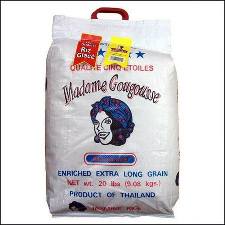 Madame Gougousse Jasmine Rice 20 Pound Bag, Gluten Free