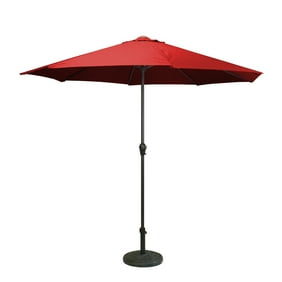 9 Outdoor Patio Umbrella With Hand Crank And Tilt Black And