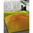 thumbnail image 3 of Ahgly Company Machine Washable Indoor Round Transitional Mahogany Brown Area Rugs, 6' Round, 3 of 7