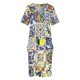 thumbnail image 4 of Vestido holgado con bolsillos de mayólica abstracta, vestido de verano para mujer 2025, vestido largo de verano para mujer, 4 of 7