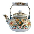 thumbnail image 1 of Jarra de bebida de tetera de té de esmalte con agua resistente al mango de agua hervidor de agua bota de esmalte floral para cocina hirviendo agua de A, 1 of 8