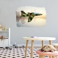 thumbnail image 3 of Watercolor Decal Living Room Wall Decal for Family Military Attack Aircraft Lake Background Cute Themed Room Décor - Size: 10 In x 7 In, 3 of 5