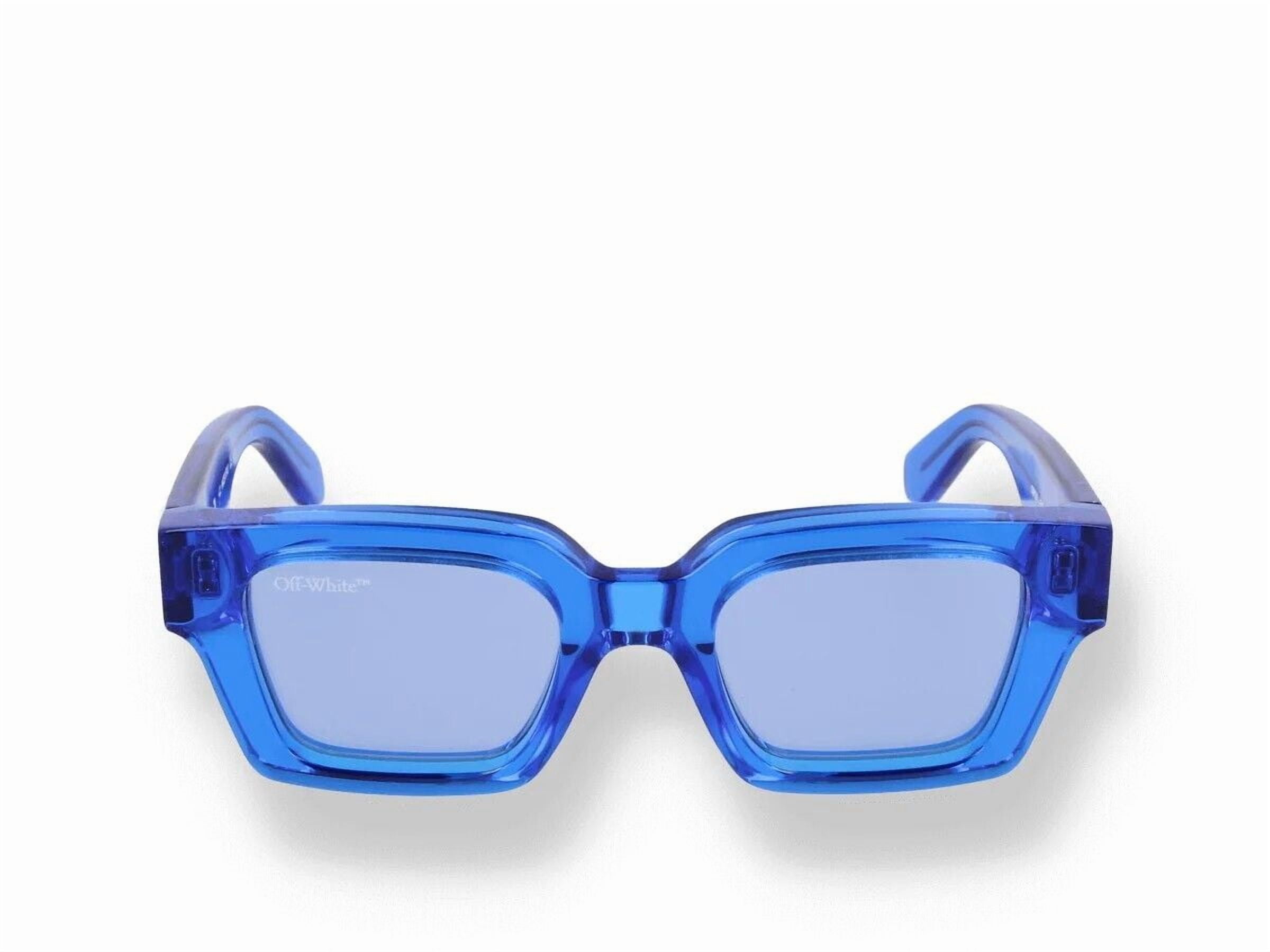 【送料&関税込】Off-White Eyewear Style 7y Glasses - Unisex Off White Virgil Clear Blue Frame Sunglasses OERI008 1007