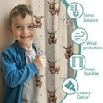 thumbnail image 3 of Blackout Kids Curtains,Beige Highland Cow Flower Pattern Childrens Insulated Curtains Set Of 2,Bedroom Essentials,Toddler Room Decor 52"x84", 3 of 5