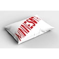 thumbnail image 2 of Ambesonne Minnesota Pillow Sham 2 Pack, Simplistic State Name, 26"x20", Vermilion and White, 2 of 3