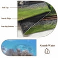 thumbnail image 6 of Watercolor Trains Round Area Rug 3.3Ft Washable Circle Rugs for Dining Room Table, Modern Nature Landscape Blue Green Non-Slip Carpet Floor Mats Indoor Outdoor Carpet Runner Aesthetic Home Decor, 6 of 8