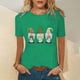thumbnail image 1 of Pntutb Mujer Casual Cuello Redondo St. Patrick'S Day Impreso Camiseta Suelta Manga Corta Tops Blusa Pntutb Pntutb-1352, 1 of 5