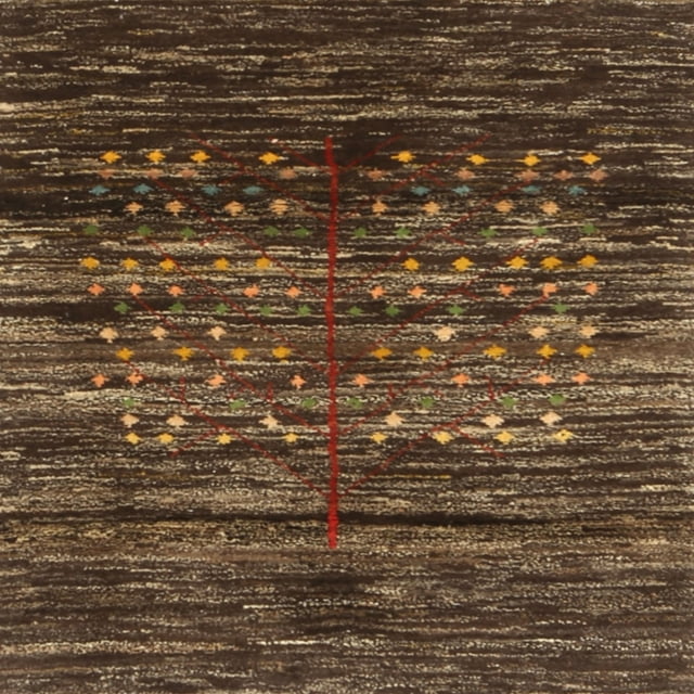Ahgly Tapis d'Intérieur Lavable en Machine Carré Contemporain Marron Sienne, 4 Pieds Carré