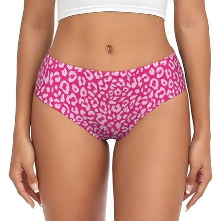 Womens Underwear - Leopard pink No Show Seamless Underwear for Women  Soft Stretch Womens Panties  Hipster Ladies Panties Bikini Underwear Briefs