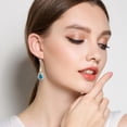 thumbnail image 6 of Wentin Earrings Clearance! Crystal Hollow Teardrop Drop Dangle Earrings For Women Rose Gold Plated Jewelry Blue Drop Crystal Earrings, 6 of 9