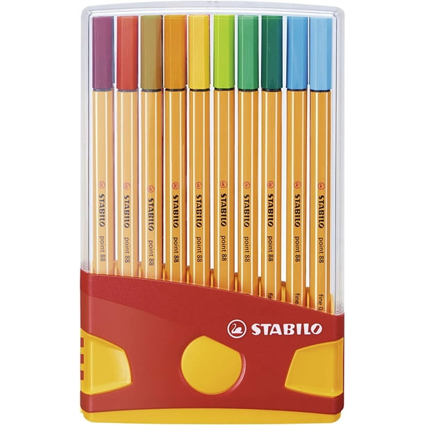 Aas achtergrond Overleven Stabilo Point 88 Fineliner Pen Set - Color Parade, Set of 20 - Walmart.com