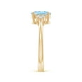 thumbnail image 3 of ANGARA Natural Solitaire Oval 1 ct Aquamarine and Diamond Promise Ring in 14K Yellow Gold for Women (Size-8x6mm) | March Birthstone, Anniversary, Jewelry Gift for Women | Natural Aquamarine Ring, 3 of 8