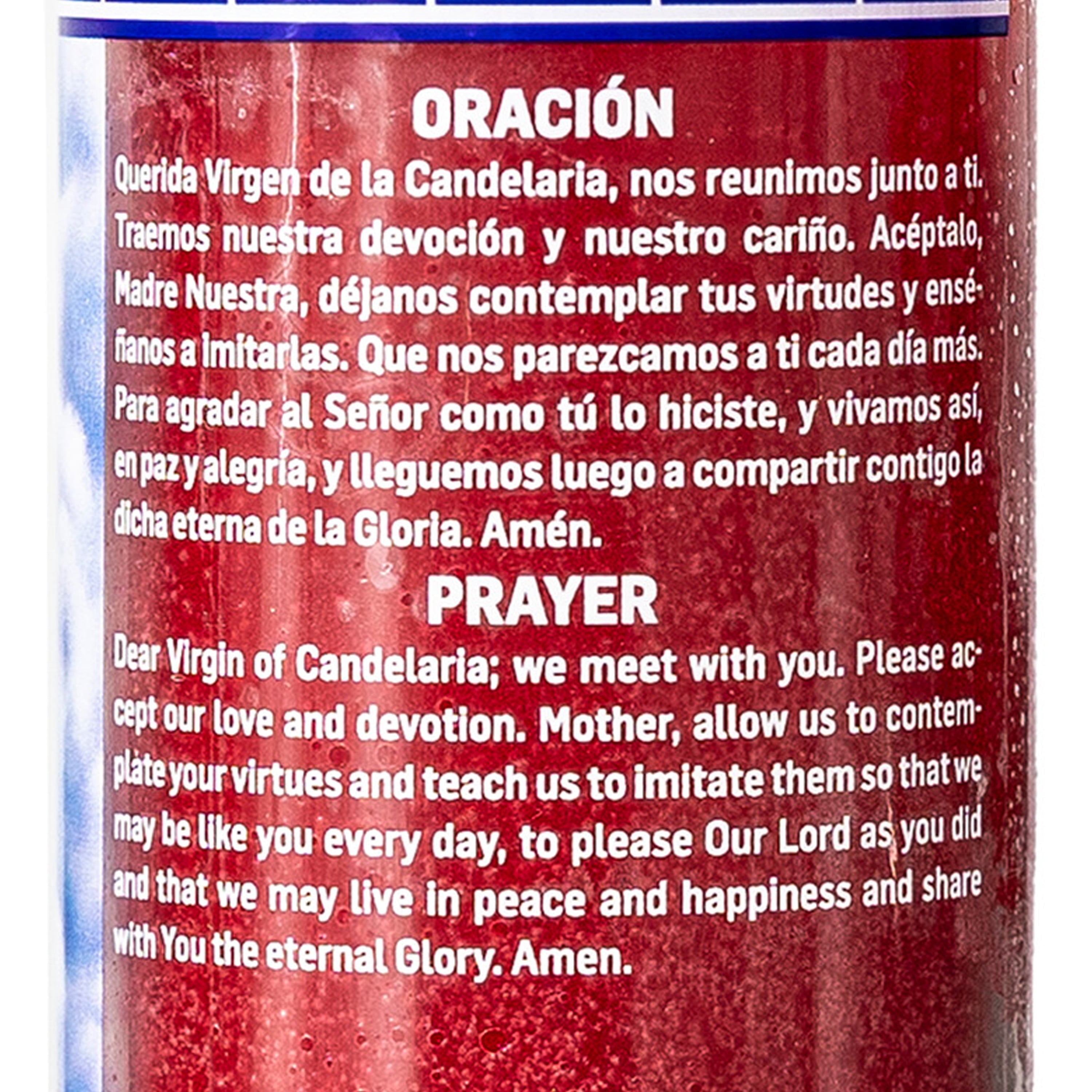MagicLight Religious Candles 9.6 oz - Glass Jar, Unscented, Lady Candela Red