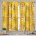 thumbnail image 2 of Ambesonne Yellow and White Valance & Curtain, Ornate Design, 55"x36", Marigold Yellow Tan, 2 of 6
