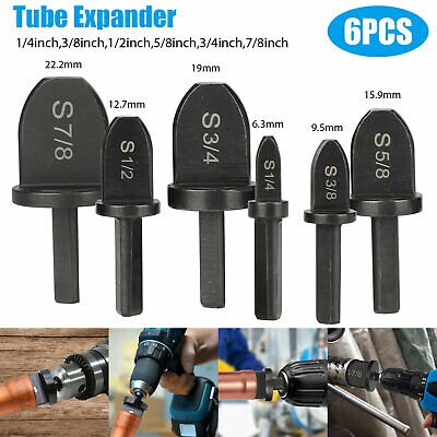 

6X Swaging Tool Drill Bit Set Air Conditioner Copper Pipe Flaring Tube Expander