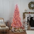 thumbnail image 2 of 7.5 ft. Pre Lit Clear Incandescent Pink Tuscany Tinsel Tree, 2 of 4
