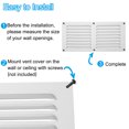 thumbnail image 4 of Unique Bargains 12 x 4 Inch Aluminum Vent Cover, Screen Air Grille Ventilation Cover HVAC Louvered Grill, Silver Tone, 4 of 6
