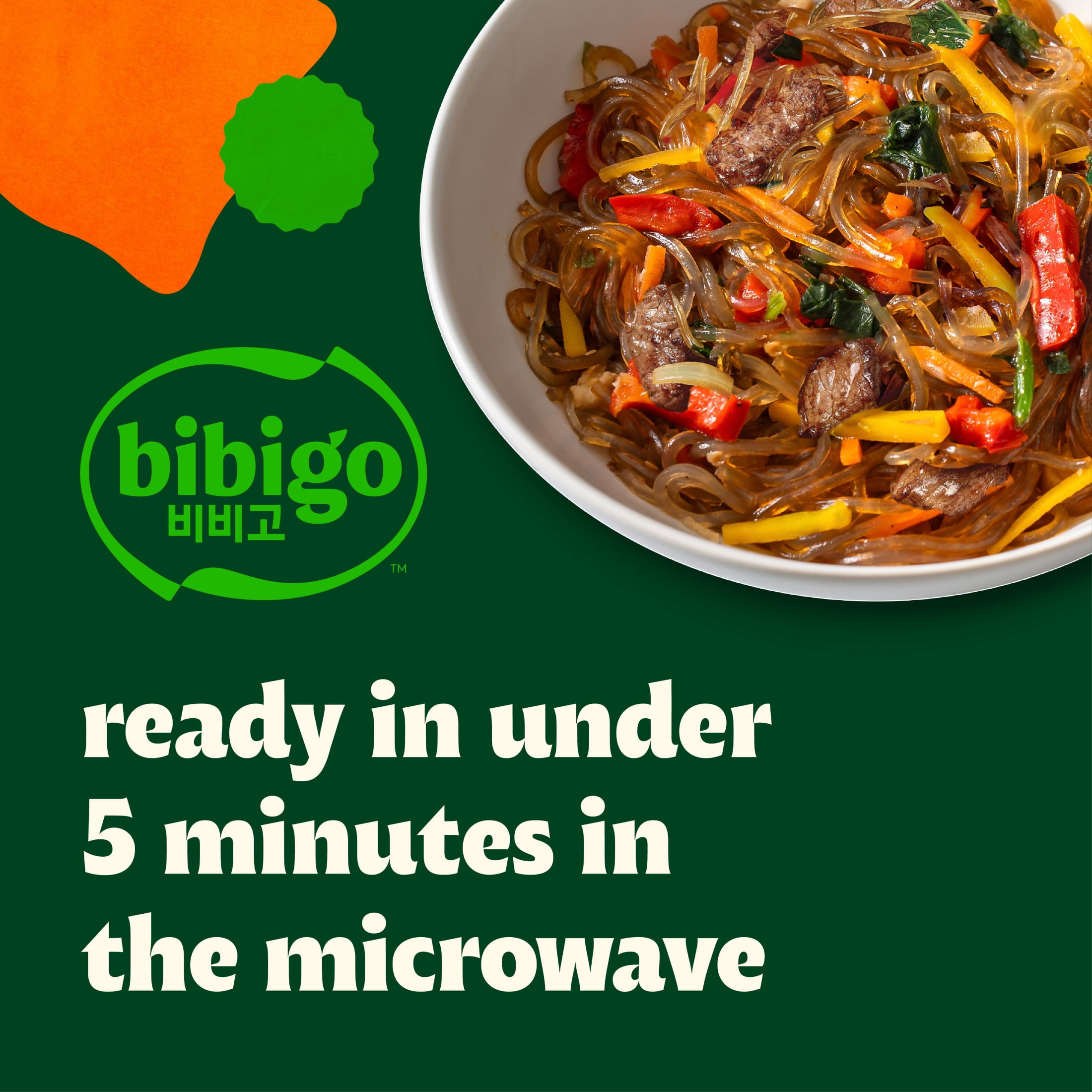 Bibigo Frozen Beef & Vegetable Japchae Noodles, 10.0 oz