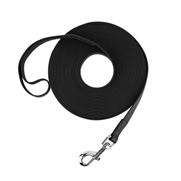 Correa Qiaosite para adiestramiento de perros, impermeable y duradera, 3 m, color negro