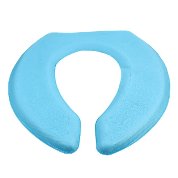 TEHAUX U-shaped Washable Toilet Seat Cushion 1Set Blue for Family Bathroom Use
