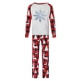 thumbnail image 4 of Mifsaly Matching Family Christmas Pajama Sets Xmas Snowflake Pjs 2 Piece Holiday Pullover Sleepwear Long Sleeve Nightwear Bright and Merry Plaid Pants 2025 Festival Loungewear Funny Gifts, 4 of 7