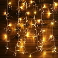 thumbnail image 5 of Cadena de luces de perlas simuladas, decoración navideña, cadena de luces LED de perlas, luces decorativas para ambiente festivo en interiores, 5 of 5