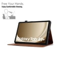 thumbnail image 2 of GSFY Smart Premium PU Leather Wallet Stand Protective Shell Tablet Case with Stylus Holder for Samsung Galaxy Tab A9 Plus/A9+ 5G 11 inch 2023, Brown, 2 of 7