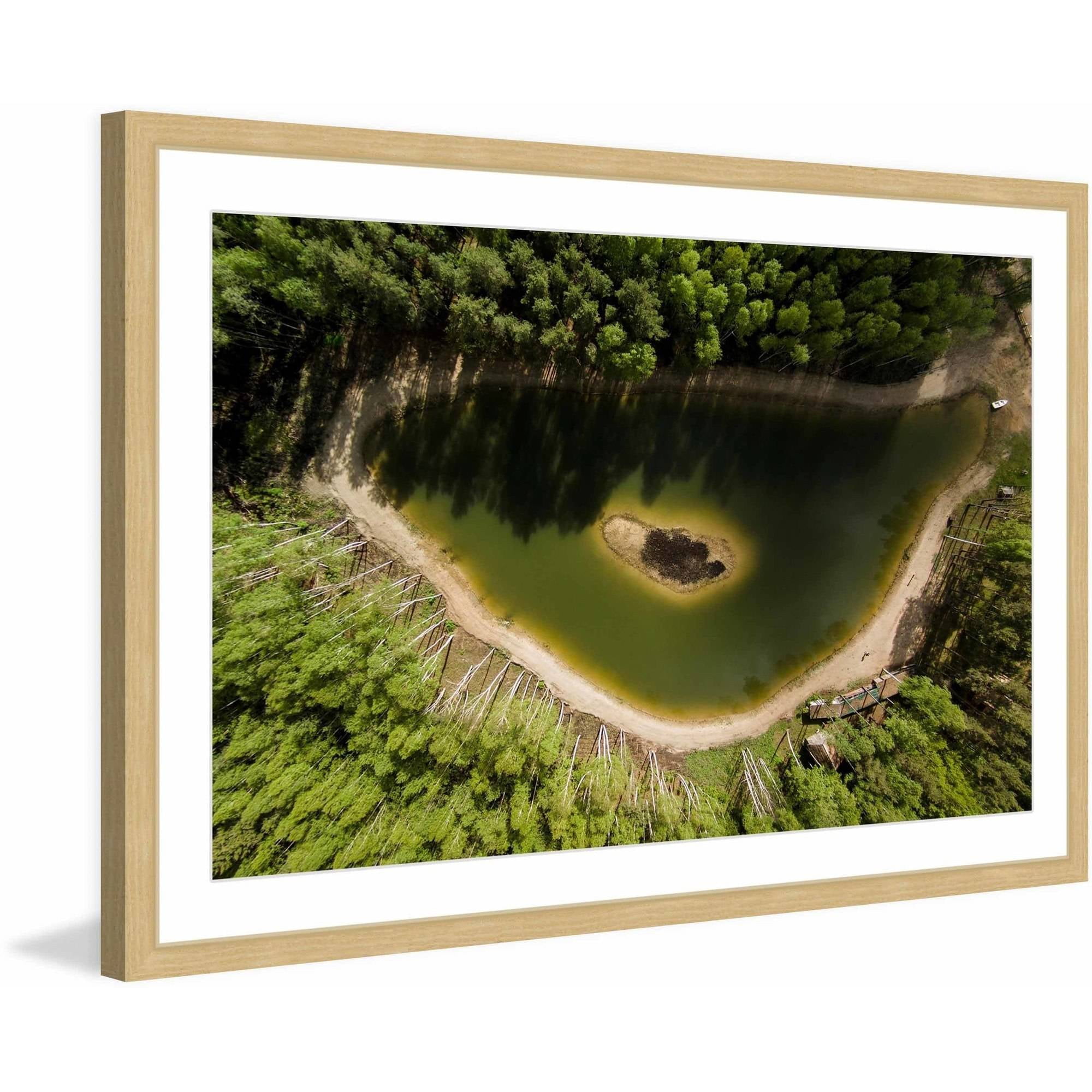 Marmont Hill "Green Lake" by Karolis Janulis Framed Painting Print