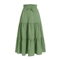 thumbnail image 5 of Bobifish Toddler Girls Tiered Dress High Elastic Waist A Line Ruffle Long Dress Loose Summer Party Children Girls Dresss, 5 of 5