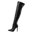 thumbnail image 5 of Dakaela Over the Knee High Boots for Women Sexy Zipper Pointed Toe Stretch Stiletto Long Boot Shoes, 5 of 6