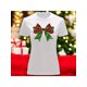 thumbnail image 1 of Playera Blusa Con Estampado De Moño Navideño Ropa Para Mujer Color Blanco Talla Chica Marca Emil SaEs, 1 of 4