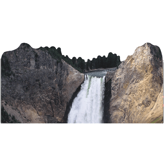 H13204 Yellowstone National Park Waterfall Wyoming Cardboard Cutout Standee Standup