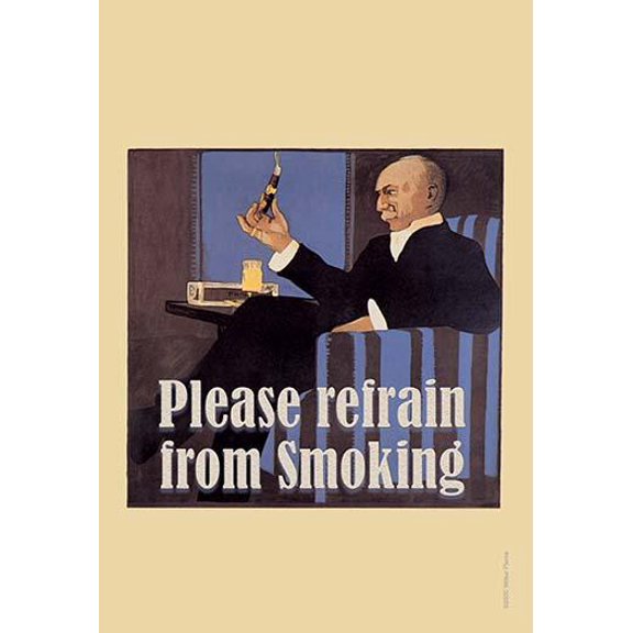 Please Refrain from Smoking- Fine Art Canvas Print (20" x 30")