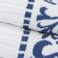 thumbnail image 3 of BNM Cotton Greek Scroll 6 Piece Towel Set, White/Navy-Blue, 3 of 6