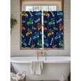 thumbnail image 4 of Cartoon Tractor Living Room Curtains 2 Panel, Cute Beep Car Digger Shovel Truck Navy Blue Cafe Window Treatment, Farmhouse Bedroom Bathroom Kitchen Curtains Drapes 104"x54", 4 of 6
