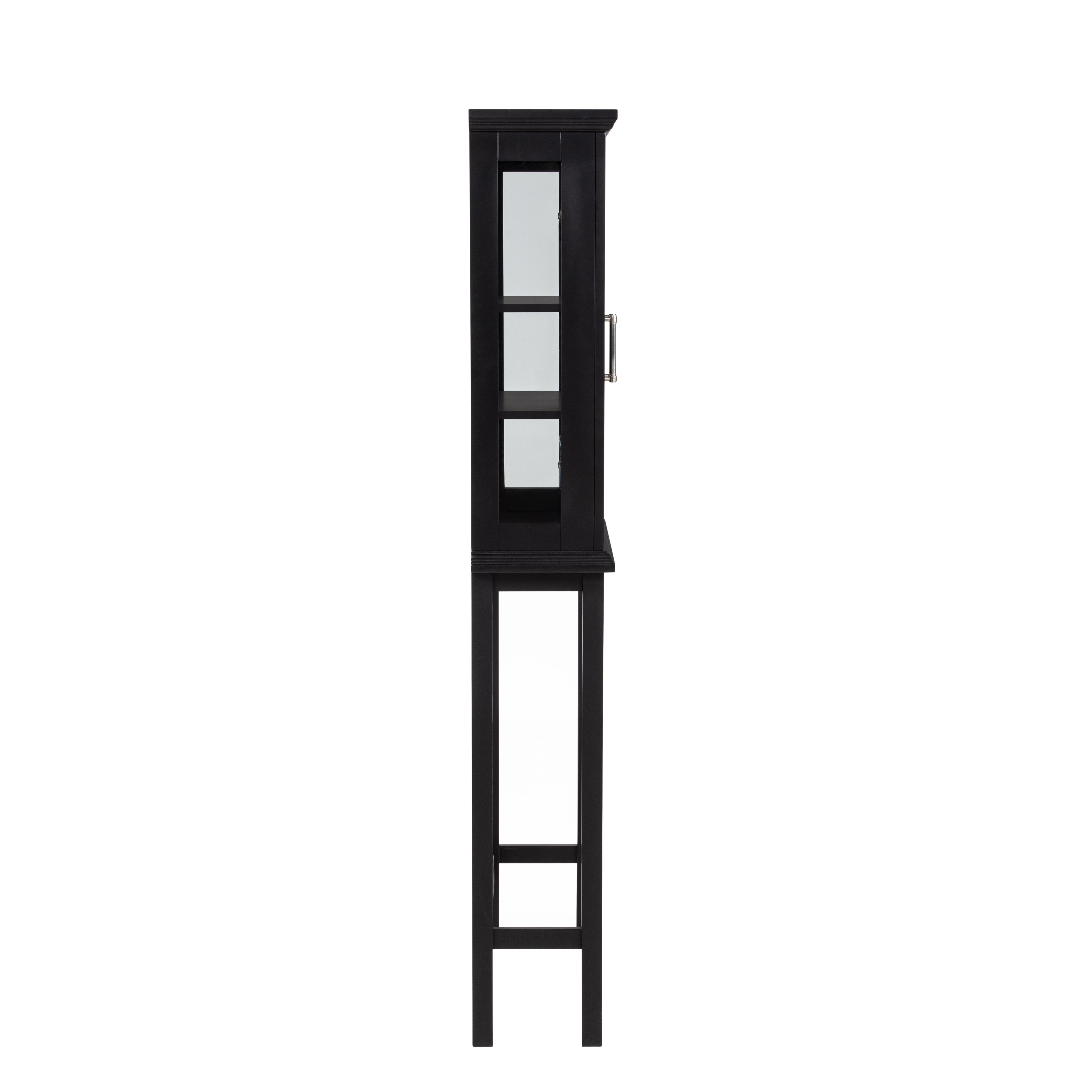 Linon Serenity Black Over the Toilet Bathroom Space Saver