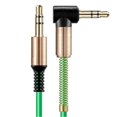 thumbnail image 1 of 3.5mm Male Audio Adapter Cable For Phone, Mp3, Car Speakers - Straight To Elbow Connection, 1 of 3