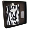 thumbnail image 1 of Visol VSET50-1222-205 Zebra 8 oz Flask & Zippo Lighter Gift Set, 1 of 1