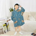 thumbnail image 6 of FORMRS Wearable Blanket Hoodie with Sleeves for Kids Cozy Flannel Sweatshirt, Capybaras Swimming, 6 of 7