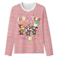 thumbnail image 4 of Striped Clown Print T Shirts for Women Carnival Long Sleeve Crewneck Tops Fashion Casual Summer Tees 2026s, 4 of 4