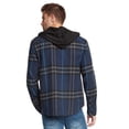 thumbnail image 5 of 9 Crowns Men's Lightweight Plaid Flannel Shirt (Char/Navy, XX-Large), 5 of 5