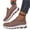 Brown, variant on IEMIEMIEM Orthopedic Casual Shoes for Women Arch Support Non Slip Slip on Work Shoes Wide Knitted Mesh Stretch Walking Shoes Comfortable 2026 New Foam Shoes Gray 7 Wide