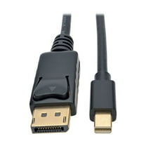 Tripp Lite 6 ft. Mini DisplayPort to DisplayPort 4K @ 60 Hz Adapter Cable (M/M), 4096 x 2160 (4K x 2K), Black