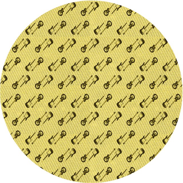 Ahgly Company Tapis d'Intérieur Lavables en Machine, Ronds, Transitionnels, Jaune Vif, Ronds de 8 Pi