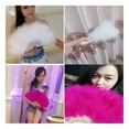 thumbnail image 6 of Hand Fan Colorful Fluff Feather Fan Wedding Folding Dance Fans Party Catwalk Props, 6 of 6