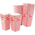 thumbnail image 1 of Recipientes para palomitas GSM Brands (paquete de 100), 1,7 L, blanco/rojo, 1 of 5